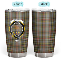 Scott Green Weathered Tartan Crest Tumbler