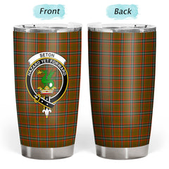 Seton Hunting Modern Tartan Crest Tumbler