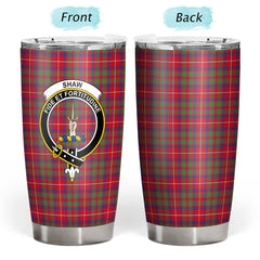 Shaw Red Modern Tartan Crest Tumbler