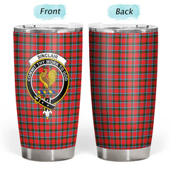 Sinclair Modern Tartan Crest Tumbler