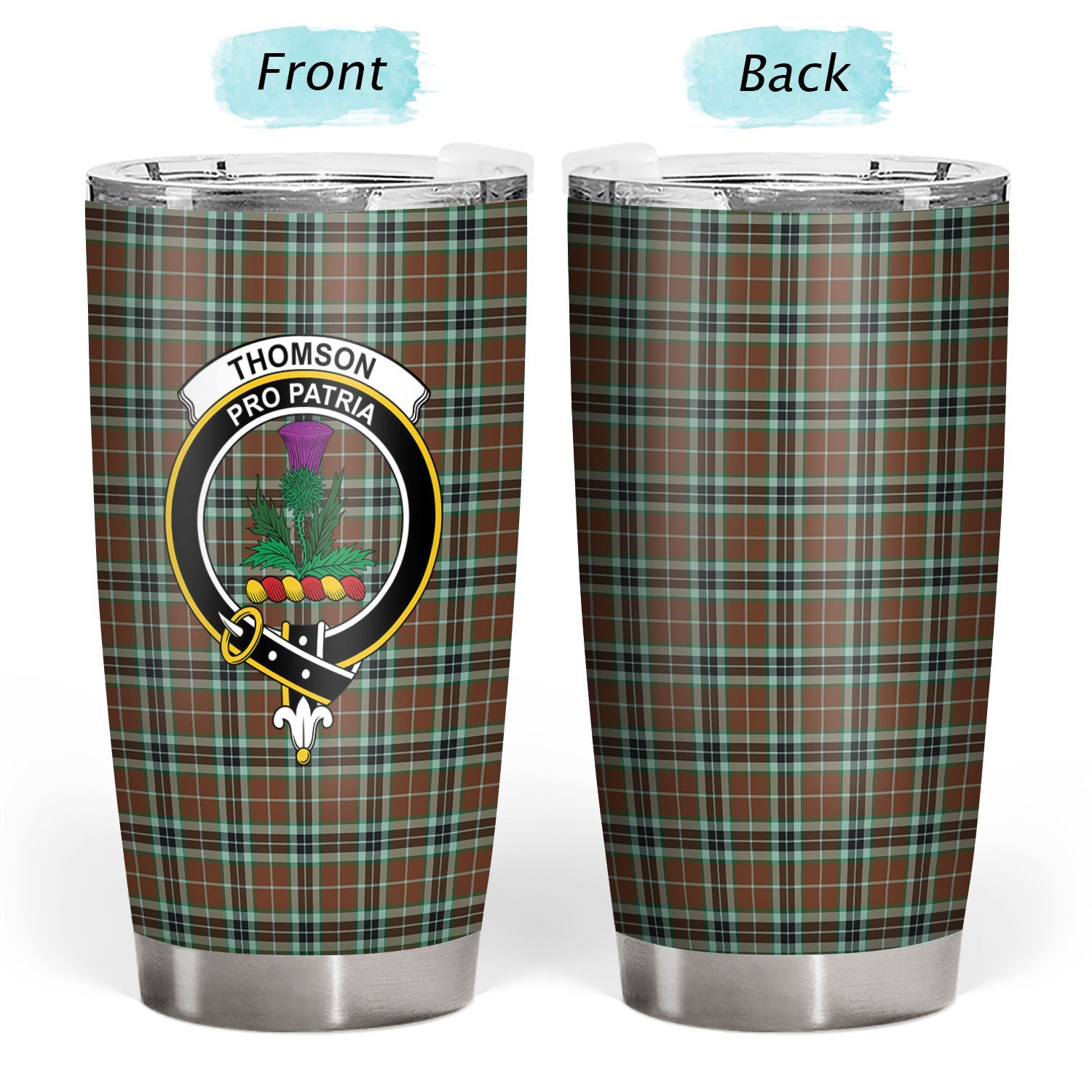 Thomson Hunting Modern Tartan Crest Tumbler