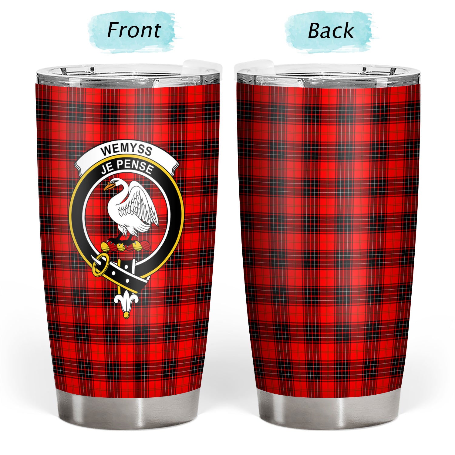 Wemyss Modern Tartan Crest Tumbler