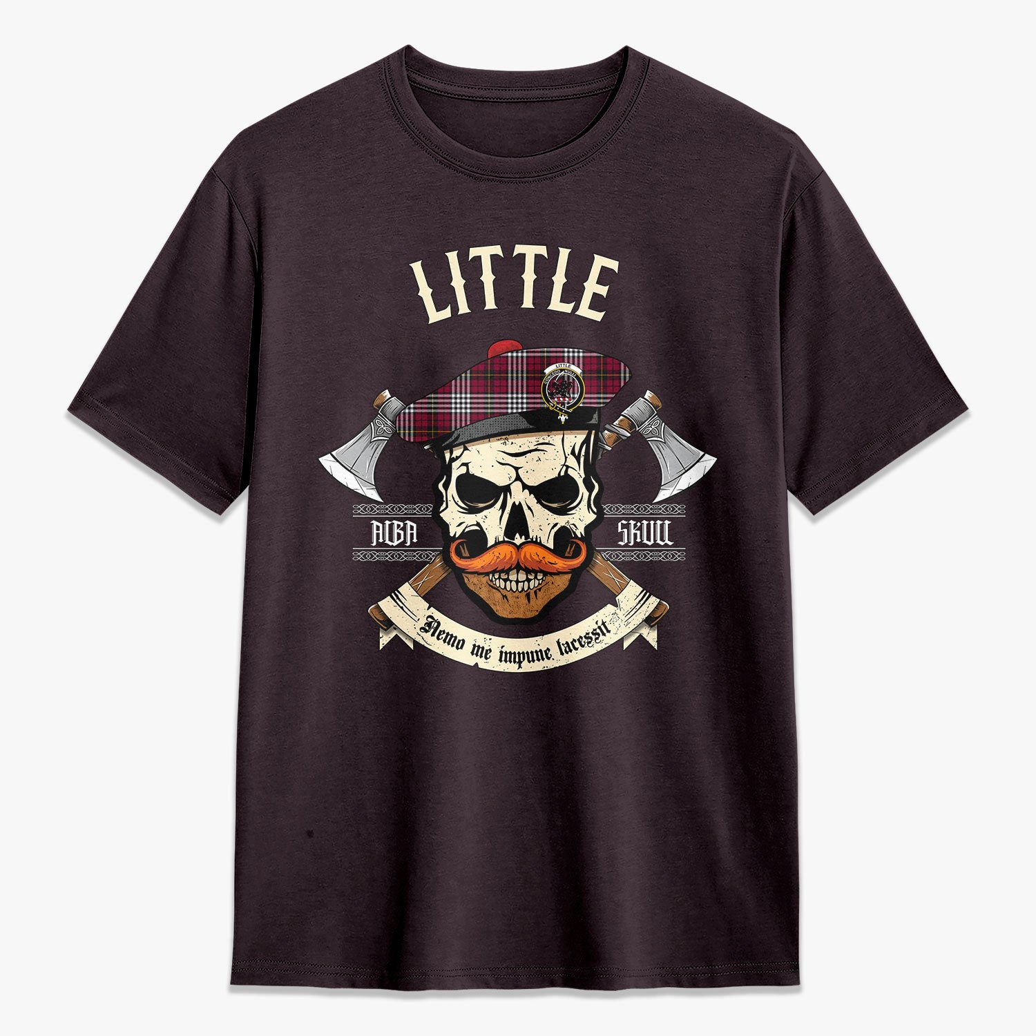 Little Tartan Crest 2D T-shirt - Alba Skull Style