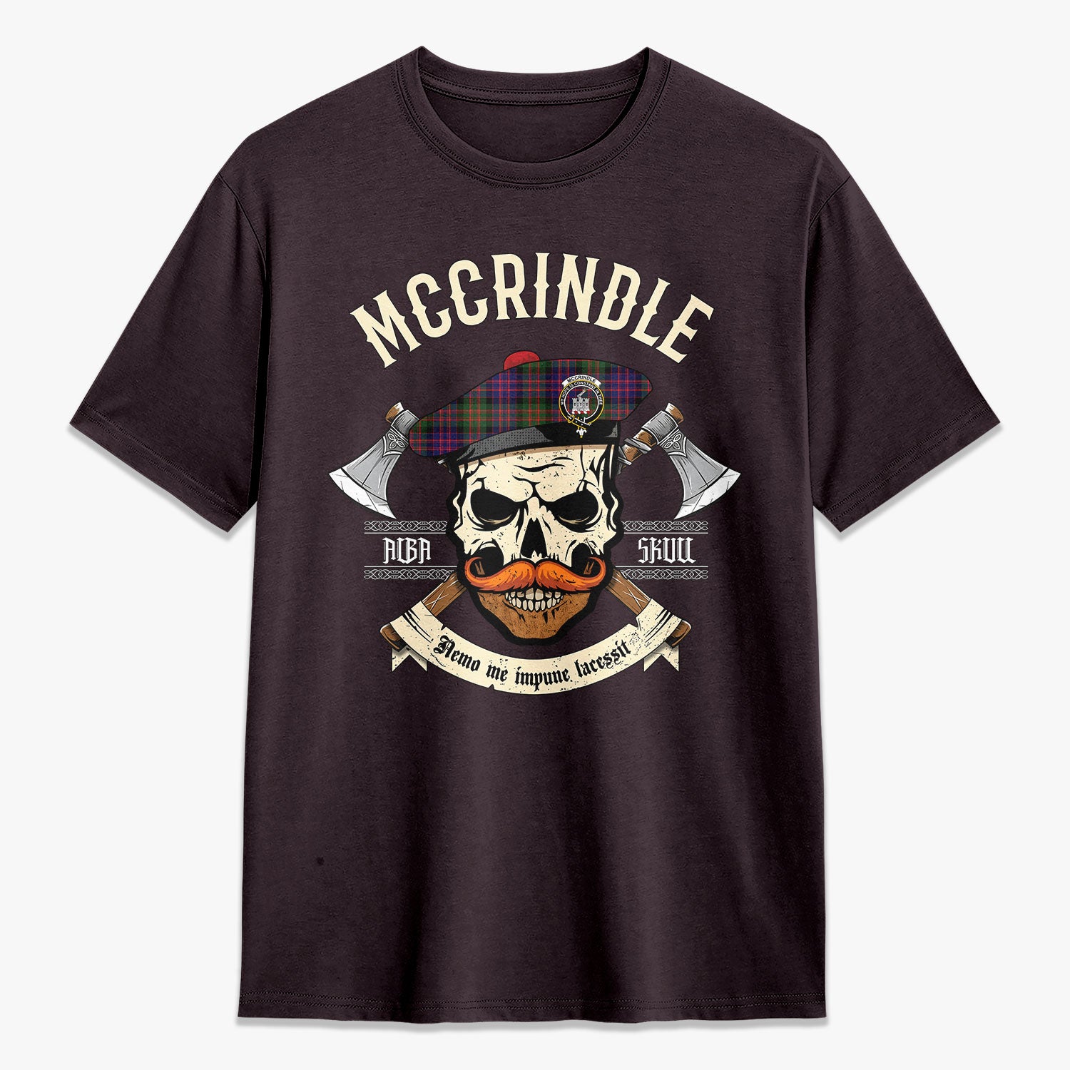 McCrindle Tartan Crest 2D T-shirt - Alba Skull Style