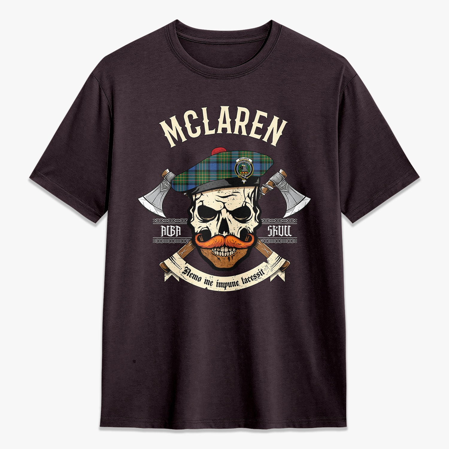 McLaren Ancient Tartan Crest 2D T-shirt - Alba Skull Style