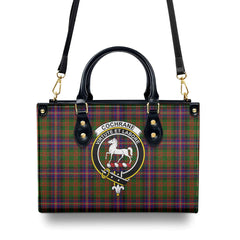 Cochrane Modern Tartan Crest Leather Handbag