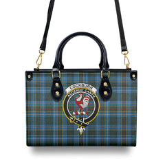 Cockburn Modern Tartan Crest Leather Handbag