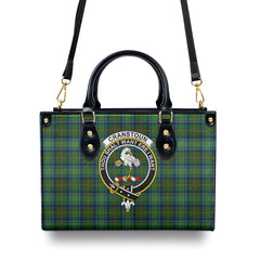 Cranstoun Tartan Crest Leather Handbag