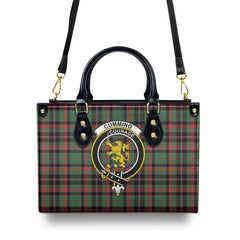 Cumming Hunting Ancient Tartan Crest Leather Handbag