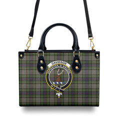 Davidson Tulloch Dress Tartan Crest Leather Handbag