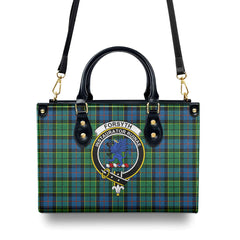 Forsyth Ancient Tartan Crest Leather Handbag