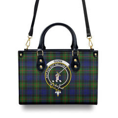 Gunn Modern Tartan Crest Leather Handbag