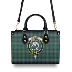 Kennedy Modern Tartan Crest Leather Handbag