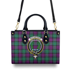 MacArthur – Milton Tartan Crest Leather Handbag