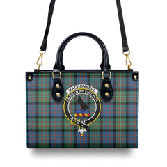 MacDonnell of Glengarry Ancient Tartan Crest Leather Handbag