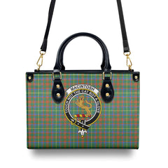 MacIntosh Hunting Ancient Tartan Crest Leather Handbag