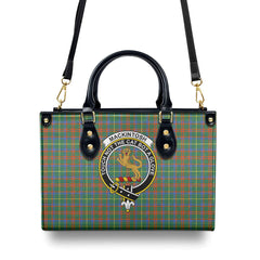 MacKintosh Hunting Ancient Tartan Crest Leather Handbag