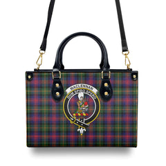 MacLennan Modern Tartan Crest Leather Handbag