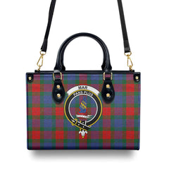 Mar Tartan Crest Leather Handbag