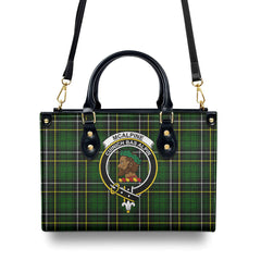 McAlpine Modern Tartan Crest Leather Handbag