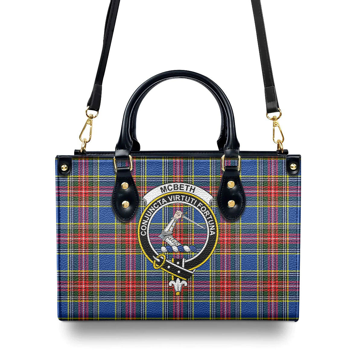 McBeth Modern Tartan Crest Leather Handbag