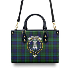 McCallum Modern Tartan Crest Leather Handbag