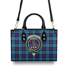 McCorquodale Tartan Crest Leather Handbag