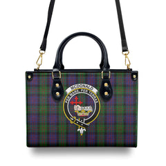 McDonald Tartan Crest Leather Handbag