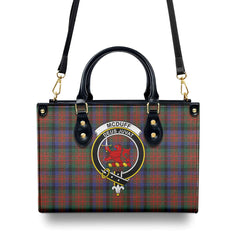 McDuff Hunting Modern Tartan Crest Leather Handbag