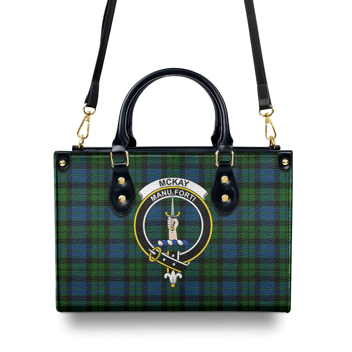 McKay Modern Tartan Crest Leather Handbag