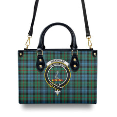 McKinlay Ancient Tartan Crest Leather Handbag