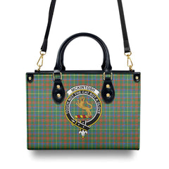 McKintosh Hunting Ancient Tartan Crest Leather Handbag