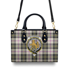 McPherson Dress Ancient Tartan Crest Leather Handbag