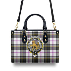 McPherson Dress Modern Tartan Crest Leather Handbag