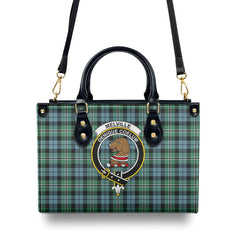 Melville Tartan Crest Leather Handbag