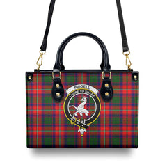 Riddell Tartan Crest Leather Handbag