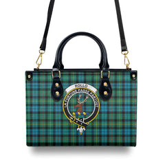 Rollo Ancient Tartan Crest Leather Handbag