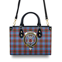 Spalding Tartan Crest Leather Handbag