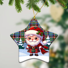 Aikenhead Tartan Christmas Ceramic Ornament - Santa Claus In Kilt Style