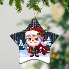 Allardice Tartan Christmas Ceramic Ornament - Santa Claus In Kilt Style