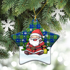 Barclay Hunting Ancient Tartan Christmas Ceramic Ornament - Scottish Santa Style