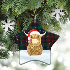 Blair Modern 01 Tartan Christmas Ceramic Ornament - Highland Cows Style