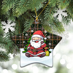 Buchanan Hunting Tartan Christmas Ceramic Ornament - Scottish Santa Style