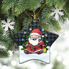 Cameron of Erracht Ancient Tartan Christmas Ceramic Ornament - Scottish Santa Style