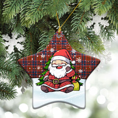 Cameron of Lochiel Ancient Tartan Christmas Ceramic Ornament - Scottish Santa Style