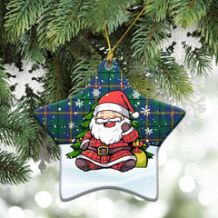 Carmichael Ancient Tartan Christmas Ceramic Ornament - Scottish Santa Style