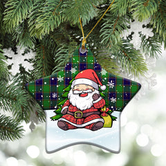 Colville Tartan Christmas Ceramic Ornament - Scottish Santa Style