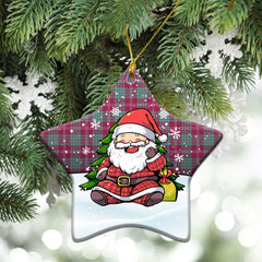 Crawford Ancient Tartan Christmas Ceramic Ornament - Scottish Santa Style