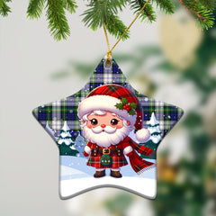 Gordon Dress Modern Tartan Christmas Ceramic Ornament - Santa Claus In Kilt Style