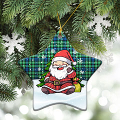 Graham of Montrose Ancient Tartan Christmas Ceramic Ornament - Scottish Santa Style